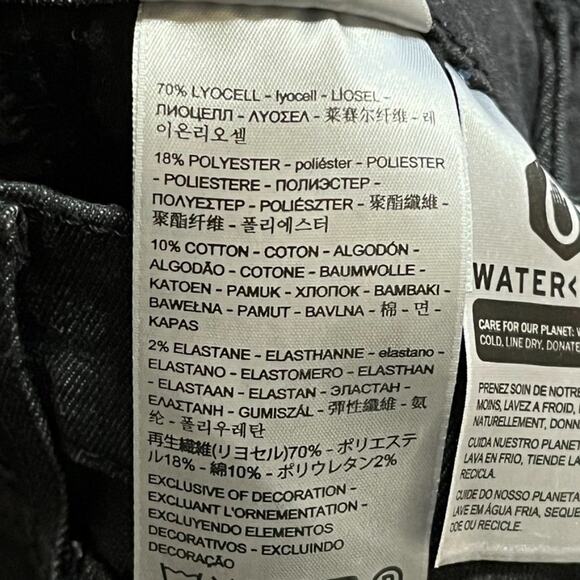 LEVI'S Premium 724 High Rise Straight Hypersoft Jeans in Washed Black SZ 26 - Picture 10 of 12